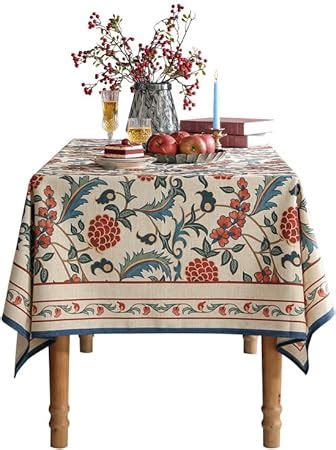 Amazon Patdrea French Linen Pattern Tablecloth Soft Durable Floral