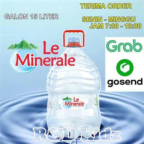 Jual AIR MINUM LE MINERALE GALON ISI 15 LITER Shopee Indonesia