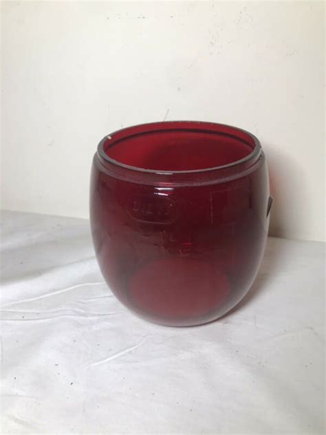 Vintage Dietz D Lite Loc Nob Red Glass Lantern Globe Railroad Barn Farmhouse Antique Price