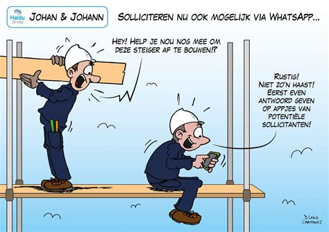 Cartoon 03 Solliciteren Nu Ook Mogelijk Via Whatsapp Tekengebied 1