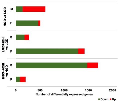 Sex Differences In Differentially Expressed Genes Degs In The