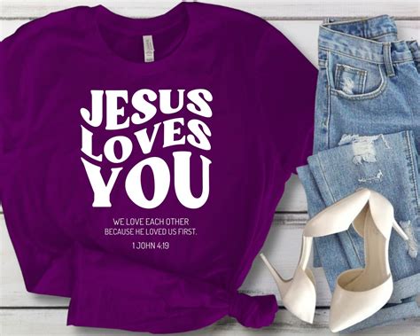 Jesus Loves You Png Svgbible Verse Shirtchristian Etsy Uk