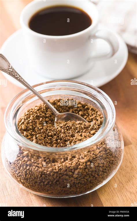 The Instant Coffee In Jar Stock Photo Alamy