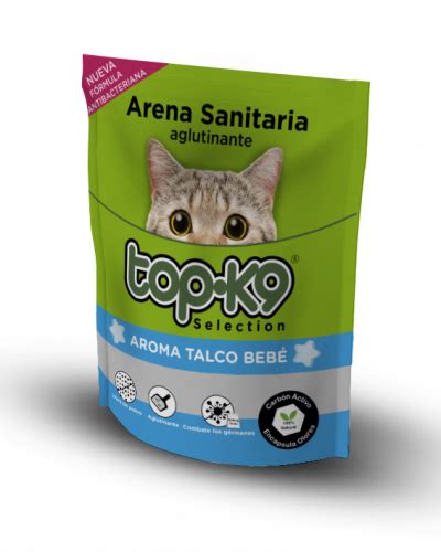 Arena aglutinante Top K9 aroma talco bebé 4 kg Ahorro Punto Pet