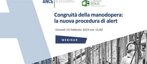 Webinar Congruità della manodopera la nuova procedura di alert