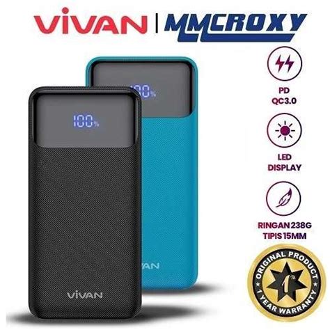 Jual Vivan Vpb X Powerbank Mah Led W Two Way Quick