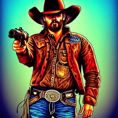 Outlaw Cowboy Art