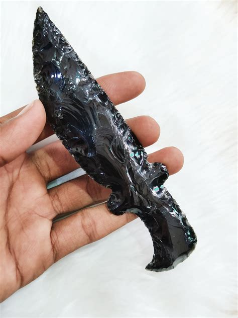 Black Obsidian Athame Obsidian Knife Man Handmade Knife Gemstone T