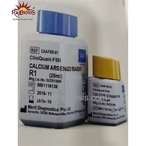 MERIL CALCIUM ARSENAZO Biochemistry Reagents 2 X 25ML For Hospital