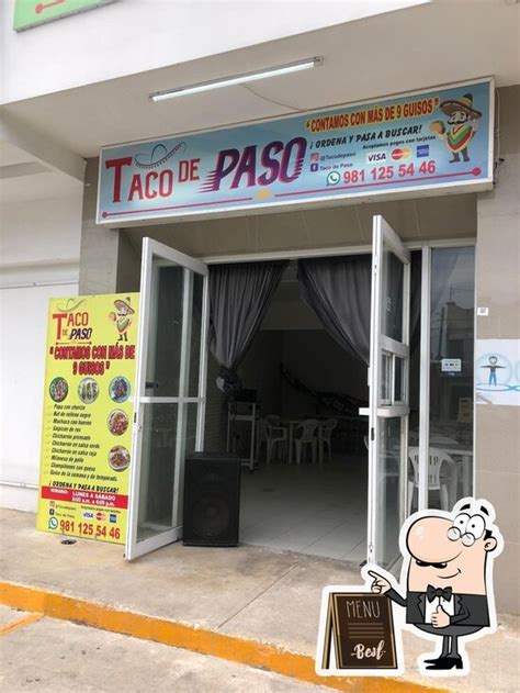 Carta Del Restaurante Taco Del Paso Campeche