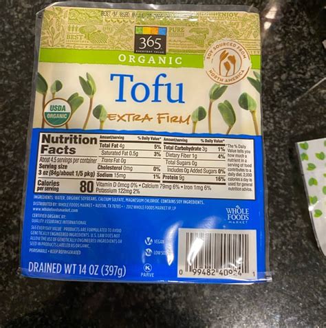 365 Whole Foods Market Organic Tofu Extra Firm Review Abillion