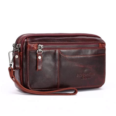 Mens Clutch Bags For Men Genuine Leather Handbag Male Long Money In