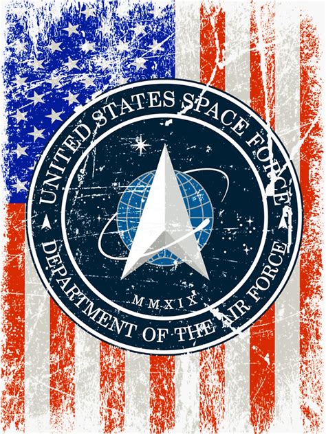 Logo United States Space Force American Flag Classic T Shirt Sticker