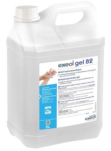 Exeol rub 82 gel hydroalcoolique bdion 5L Exeol santé Voussert