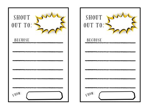 Staff Shout Cards Etsy