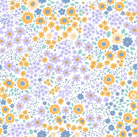 Premium Vector Summer Ditsy Flowers Pattern