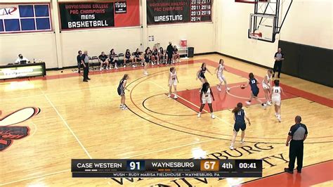 Wusn Womens Basketball Case Western Reserve University Waynesburg University Youtube