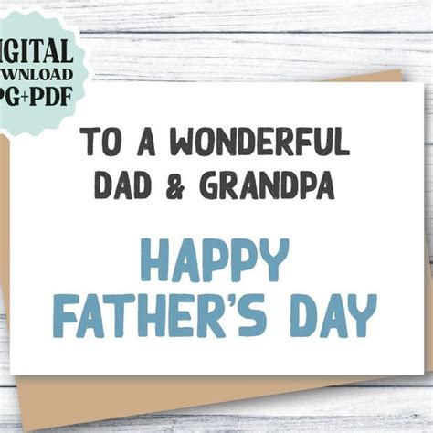 Funny Grandpa Cards For Fathers Day Etsy