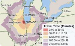 Driving Time Radius Map