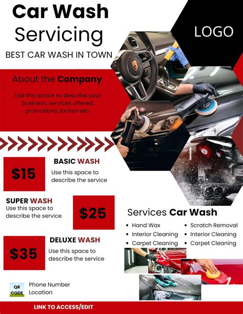 Auto Detailing Wash Flyer, Car Detailing Flyer, Automotive Services ...