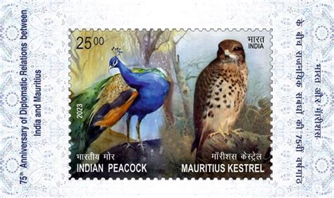 India Mauritius Joint Stamp Issue On Years Of Diplomatic Relations