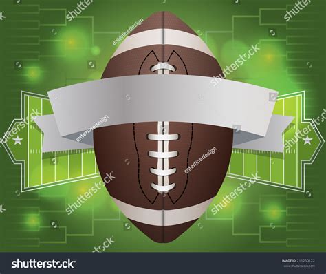 American Football Banner Field Background Vector Stock Vector Royalty