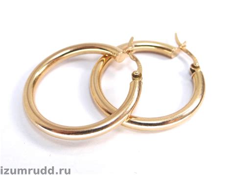 Золотые серьги "Кольца" 585 пробы