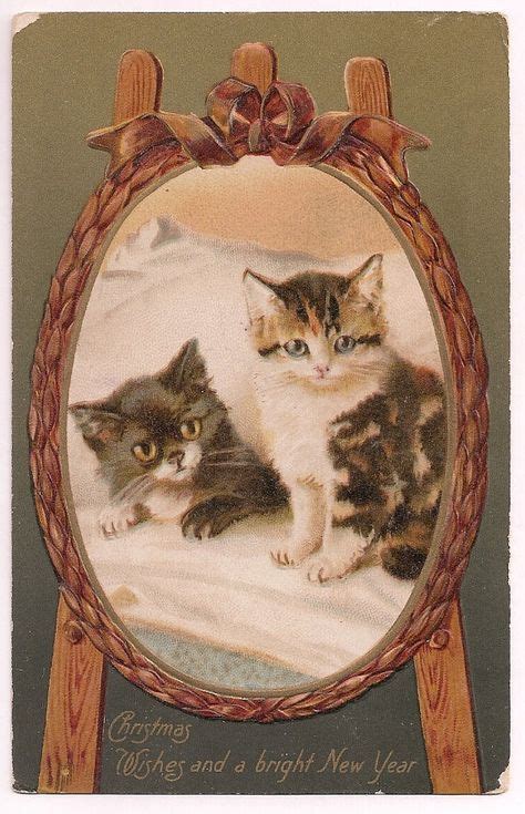 Vintage Kittens Ideas Vintage Cat Vintage Cards Kittens