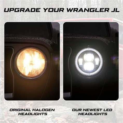 Buy KIWI MASTER 9 Inch Round LED Headlights Halo DRL For Jeep Gladiator