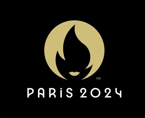 París 2024 logo oficial olímpico juegos símbolo resumen diseño vector