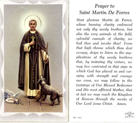 Saint Martin De Porres Prayer - New Product Critical reviews, Specials ...