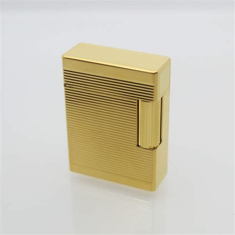 Accendino S T Dupont Linea Oro Linee Orizzontali La Stilografica Shop