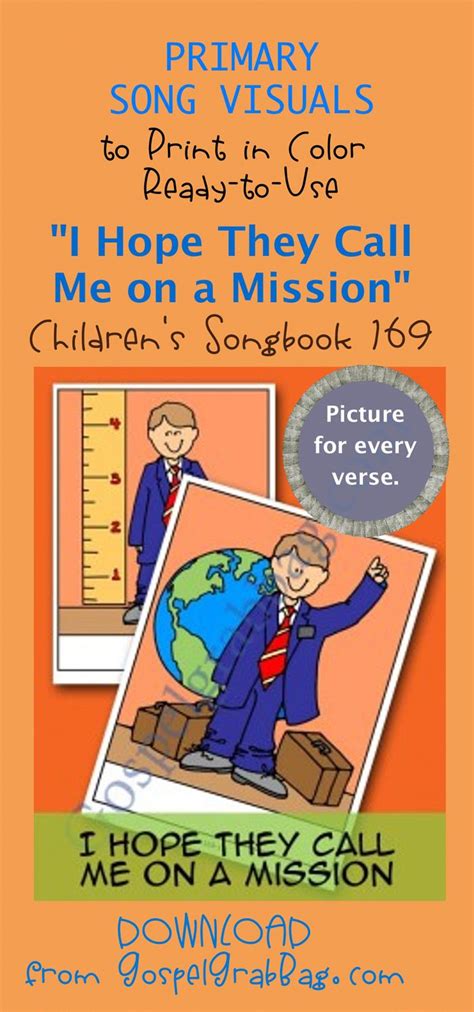 Song I Hope They Call Me On A Mission Lds Primary Singing Time