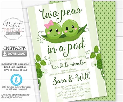 Sweet Pea Baby Shower Invitations Sweet Pea Baby Shower Sticker Peas