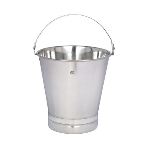 Graduated Stainless Steel Bucket Litre Brouwland