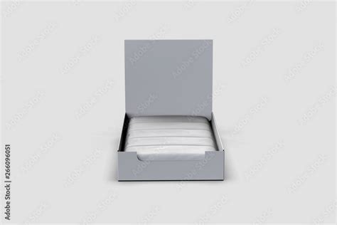 Mock Up Display Holder Box Empty Filled Empty Chocolate Cardboard