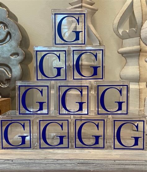 Acrylic Baby Blocks Abc Blocks Alphabet Blocks Name Blocks Etsy