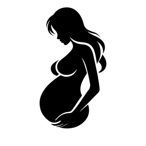 Premium Vector Pregnant Woman Vector Silhouette