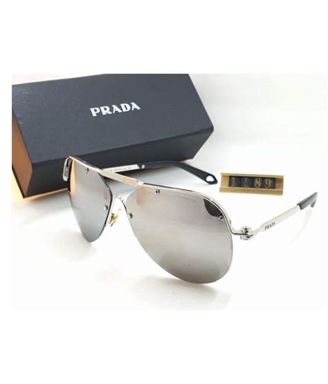 Prada Silver Aviator Sunglasses 1189 Buy Prada Silver Aviator