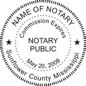 Mississippi Notary Seal Supplies Ms Notary Seal Jp Cooke Company