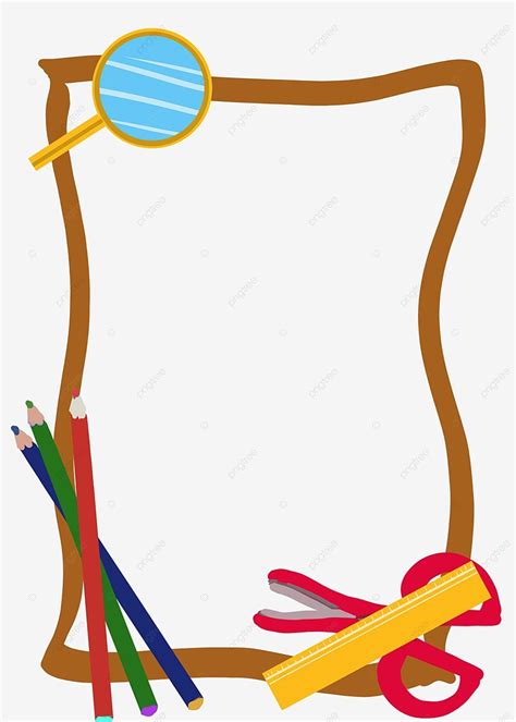 School Stationery Clipart Transparent Background Stationery Decoration