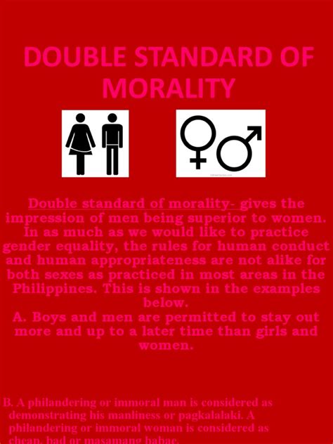 4 Double Standard Of Morality Pdf Virginity Marriage