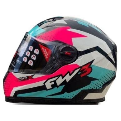 Capacete Fw Fechado Gt Super Azul Tifanny Rosa Branco Shopee Brasil