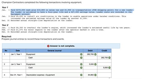 Solved Champion Contractors Completed The Following Chegg