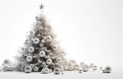 Premium AI Image Christmas Tree Surrounded By Gifts On A White Background