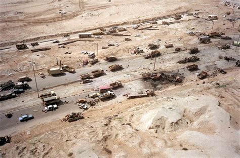 Highway Of Death The Result Of American Forces Bombing Retreating