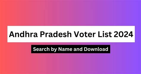 Ap Voter List 2024 Search By Name Download