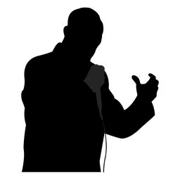 Man Singing Silhouette PNG & SVG Design For T-Shirts