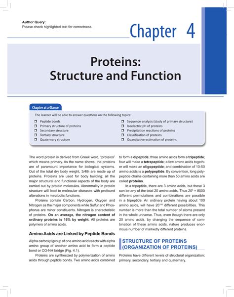 Fajarv: Protein Structure And Function Worksheet Answers