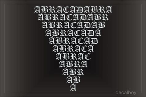 Alchemy Abracadabra Symbol Decal